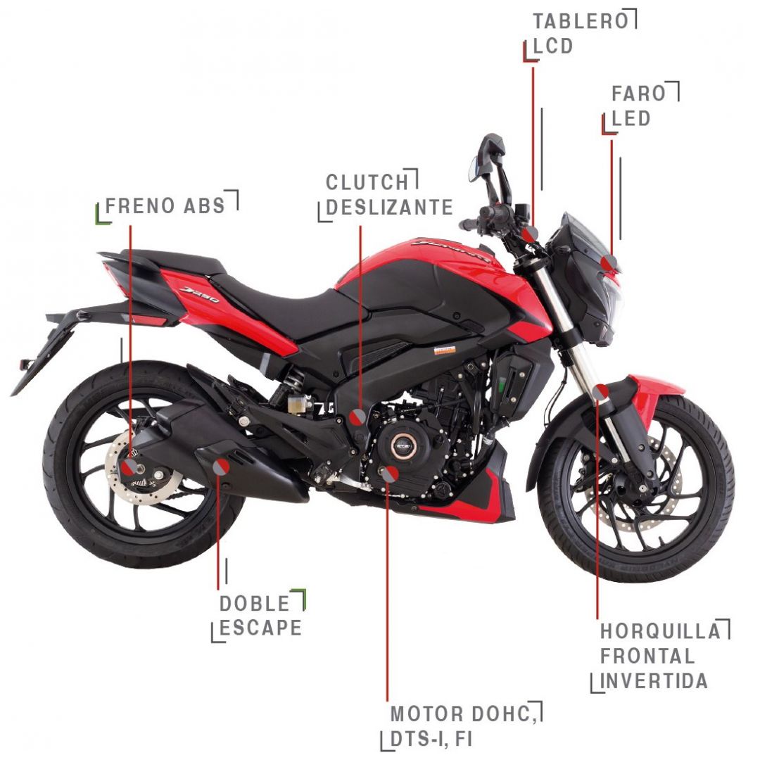 Motocicleta Dominar 250 Rojo Bajaj
