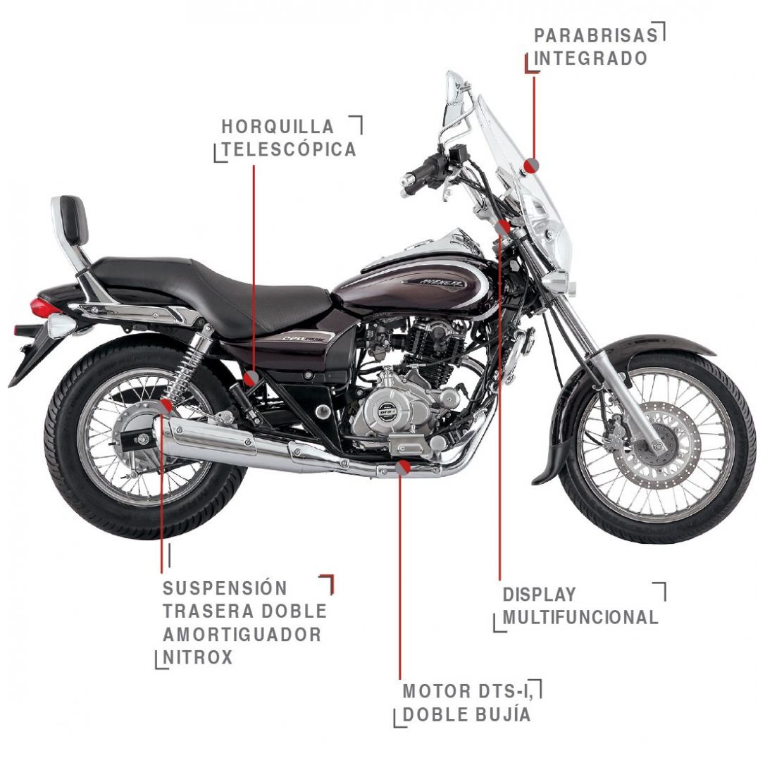 Motocicleta Avenger 220 Cruise Negro  Bajaj