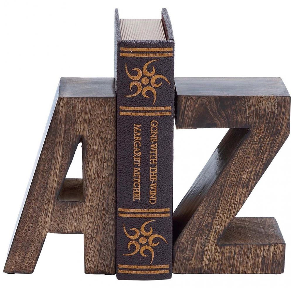 Sujeta Libro Az Madera 8X5Cm Cafe Uma