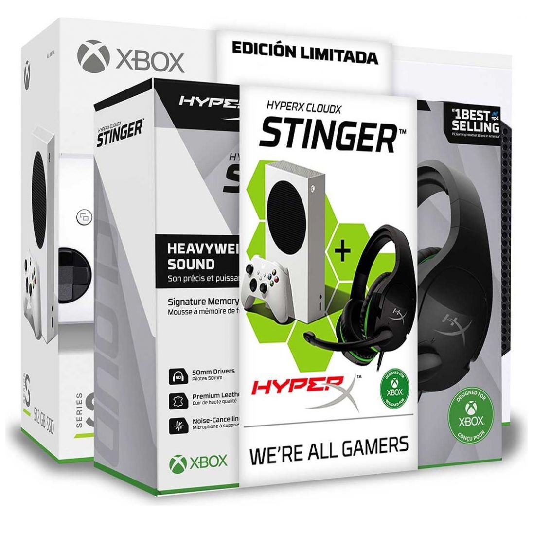 Consola Xbox Series S 512Gb + Hyperx Cloud Stinger