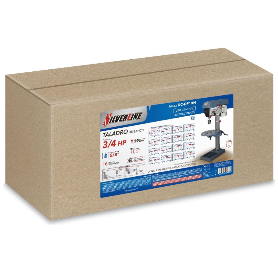 Taladro de Banco Motor 3/4 Hp Silverline