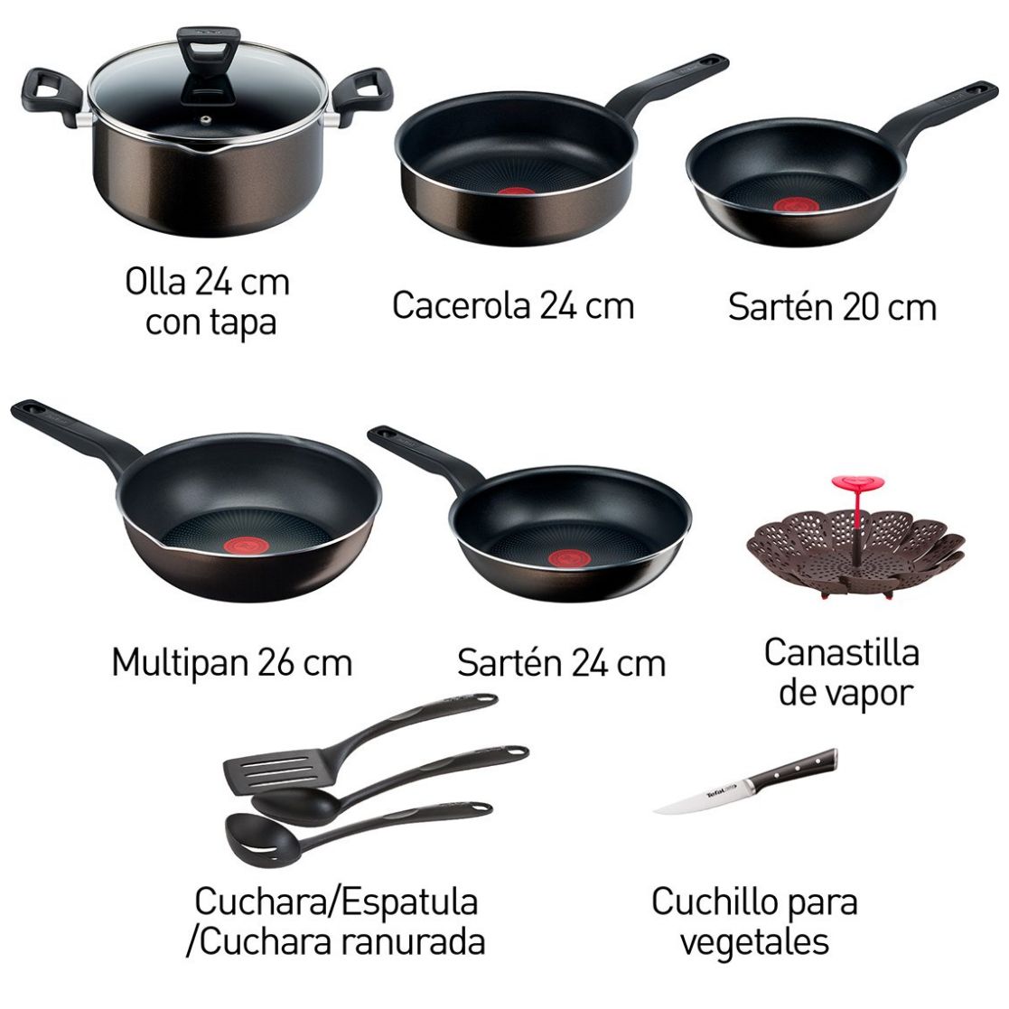 Sarten Ceramica Roja con Tapa N 24 + Tetera Red Plus 2.5 L