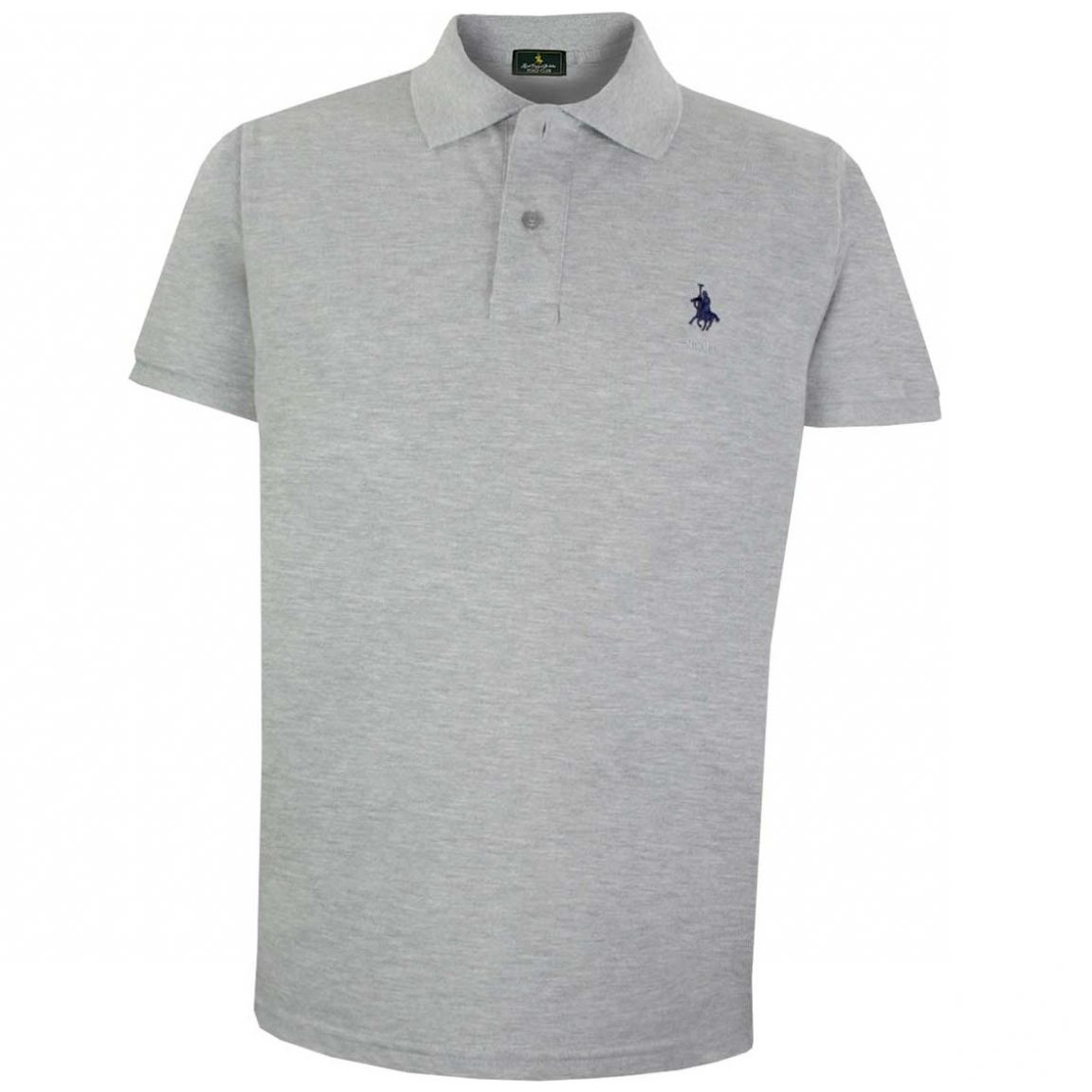 Playera Talla Plus Polo Manga Corta Jaspe Gris Rcb Polo Club Modelo Elo 104Bpgris para Hombre