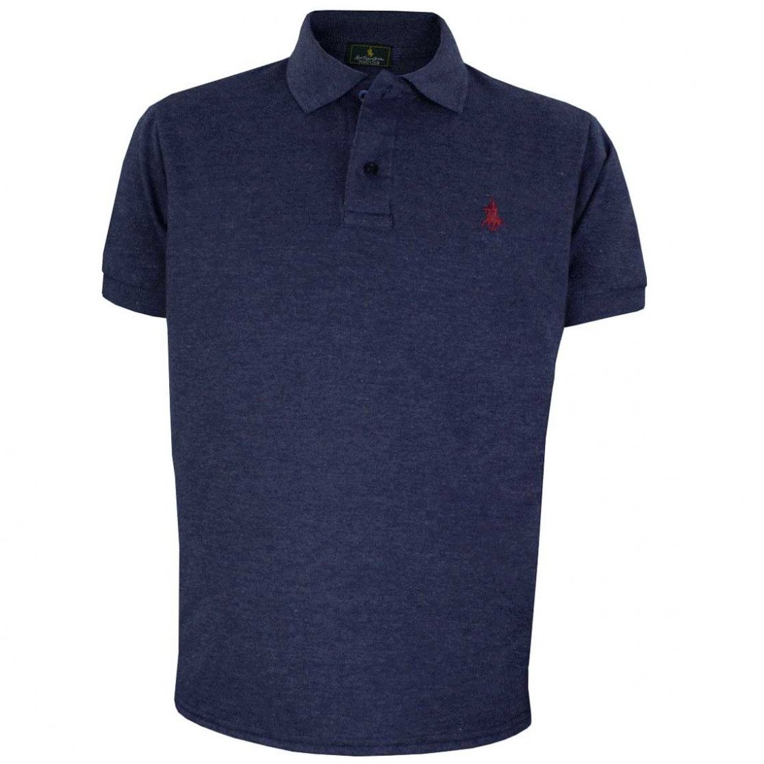 Playera Talla Plus Polo Manga Corta Jaspe Marino Rcb Polo Club Modelo Elo 104Bpmno para Hombre