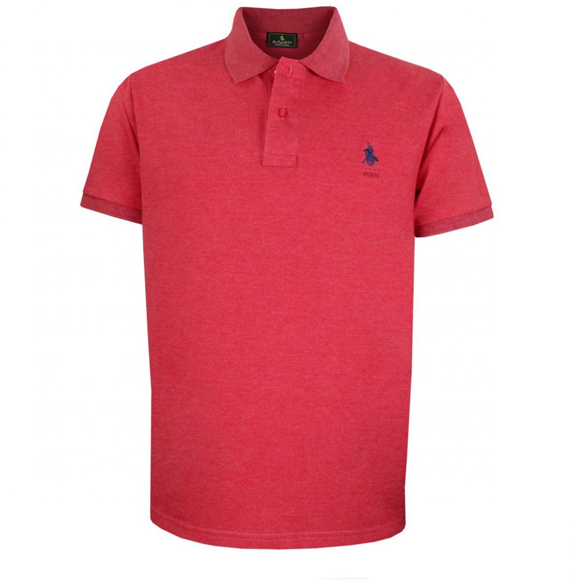 Playera Talla Plus Polo Manga Corta Jaspe Vino Rcb Polo Club Modelo Elo 104Bpvino para Hombre