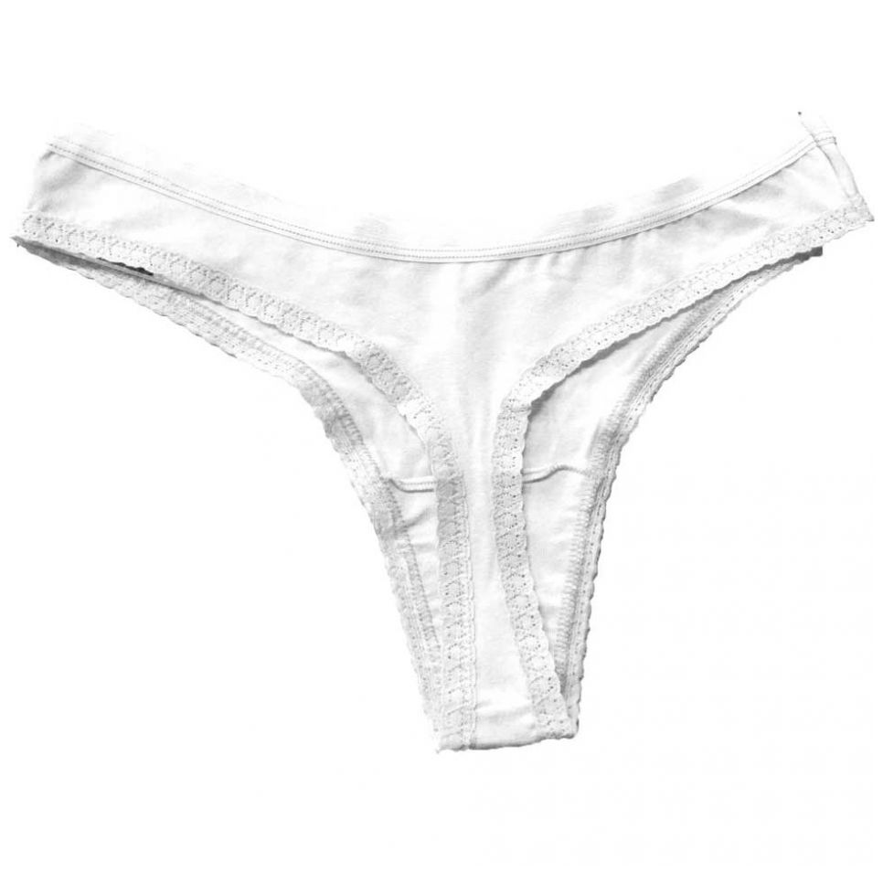 Tanga con Encaje en Piernas Y Cintura Algodón Zelina