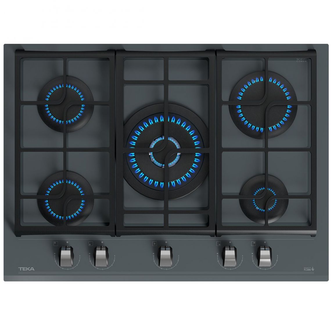 Parrilla Cristal Gas Urban Color Stone Gray Teka