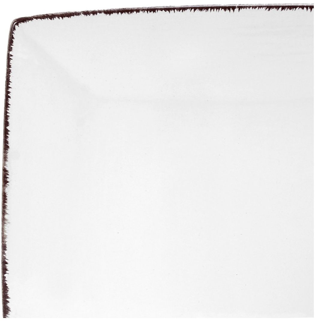 Vajilla Cuadrada Charlotte de Cerámica de 16 Piezas Crown Baccara