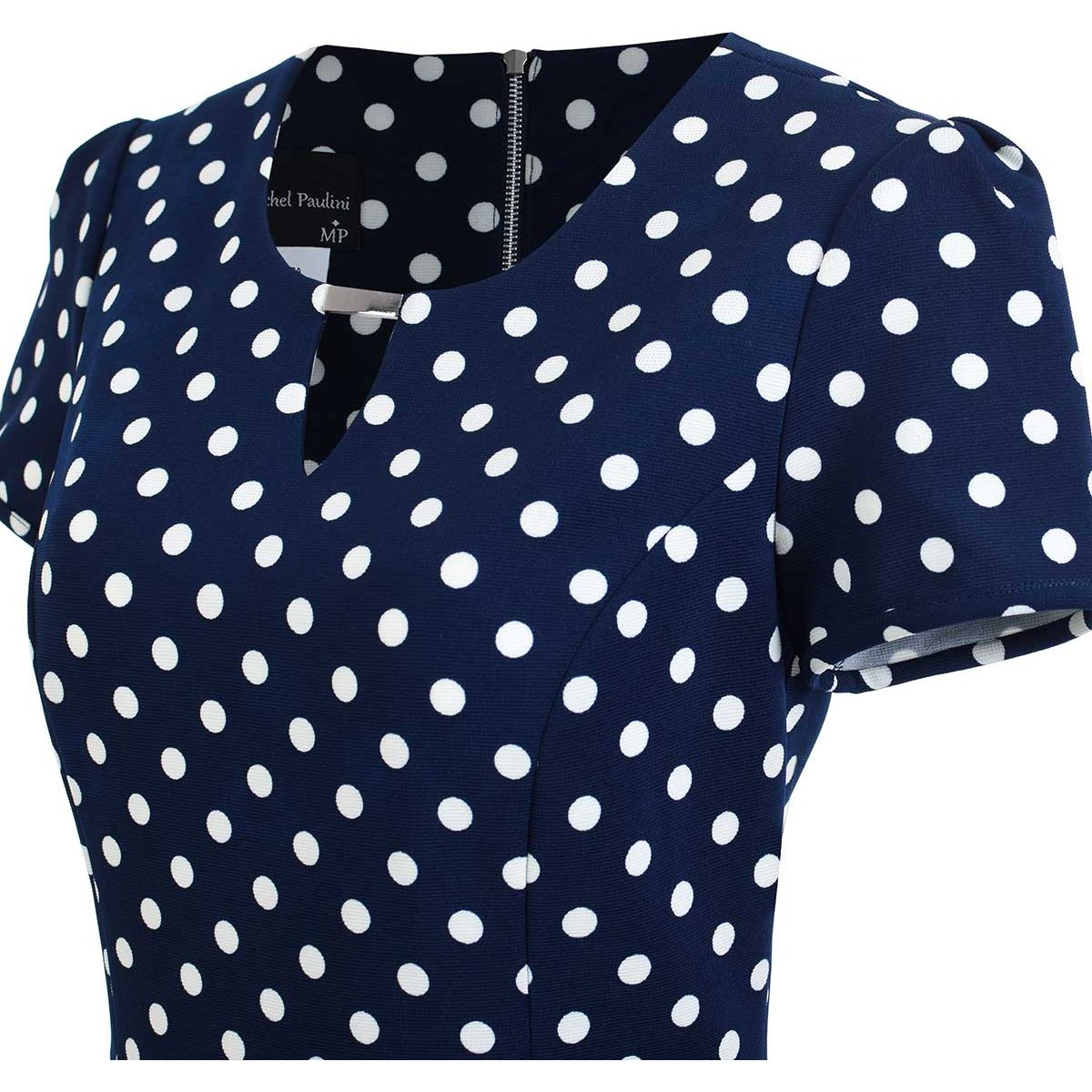 Blusa Lunares con Faldón Manga Corta Michel Paulini