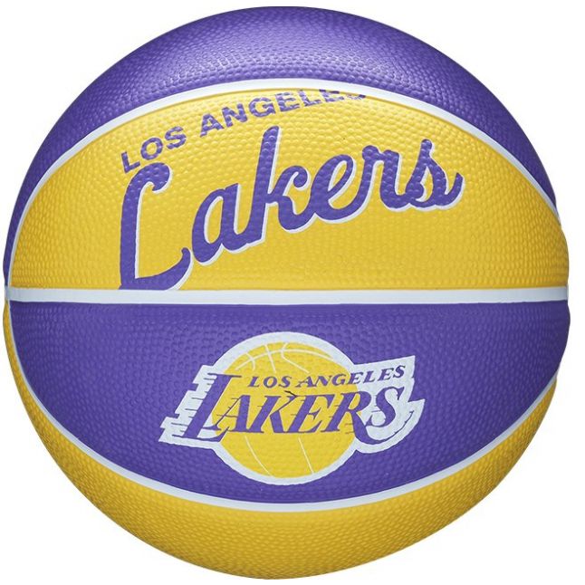 Balon Basquetbol Pelota Basketball Wilson Nba L.a Lakers N°7 Color  Violeta/negro