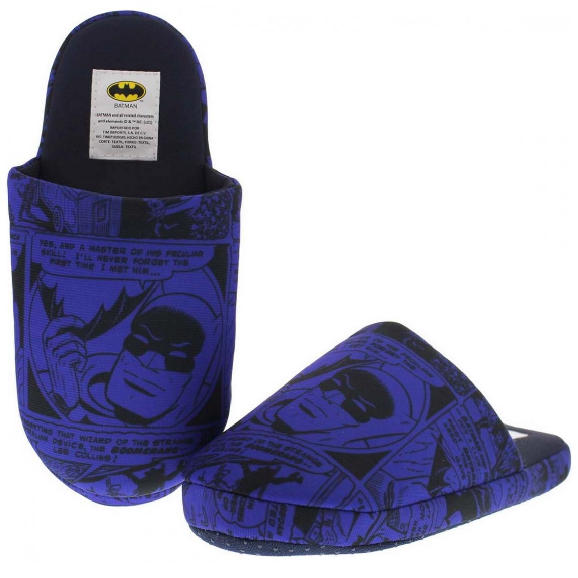 Pantufla Salto de Cama 22-26 Azul Batman para Niño
