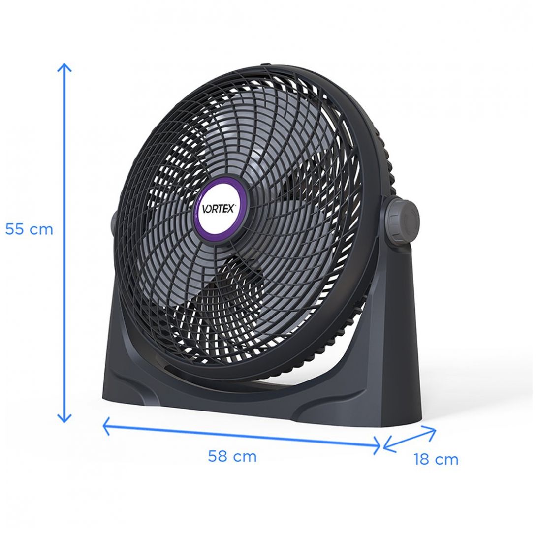 Ventilador Piso/pared Vortex 20" 3 Velocidades Forza Vortex