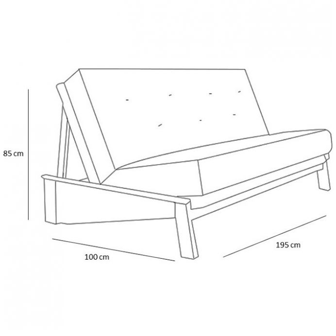 Sofá Cama Futon Sendai Gris Espacio es