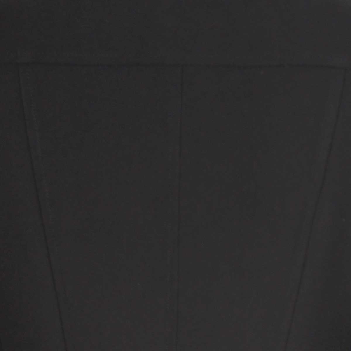 Abrigo Manga Larga Cuello Solapa Diseño Liso Negro con Cinto Basel