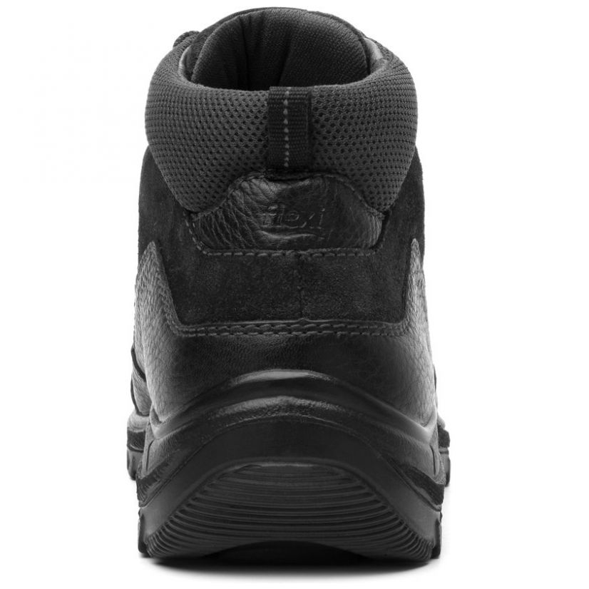 Bota Negra de Piel Flexi para Hombre