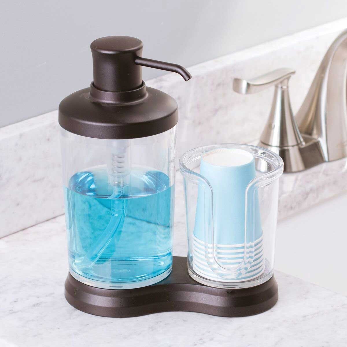 Dosificador C/vaso Multiusos Gina Bronce/transparente 23711Es Zense