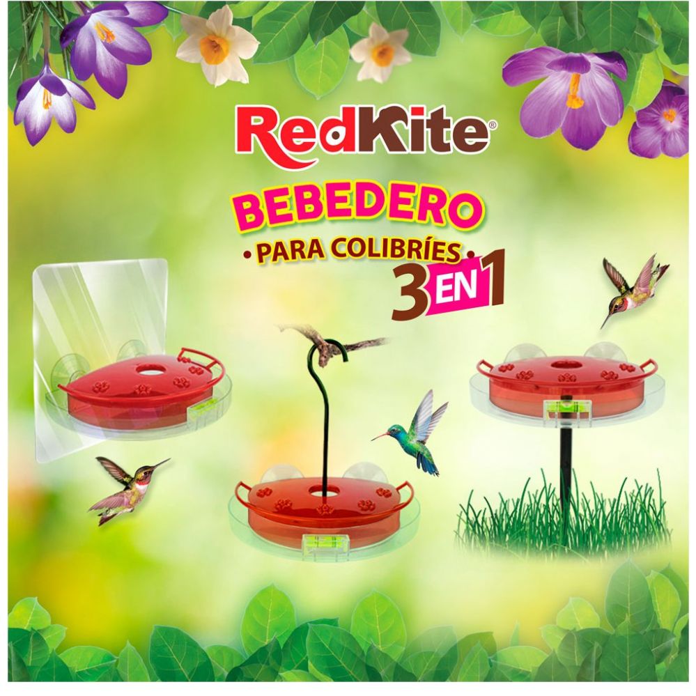 Bebedero 3 en 1 P/ Colibri 380Ml Acuario Lomas