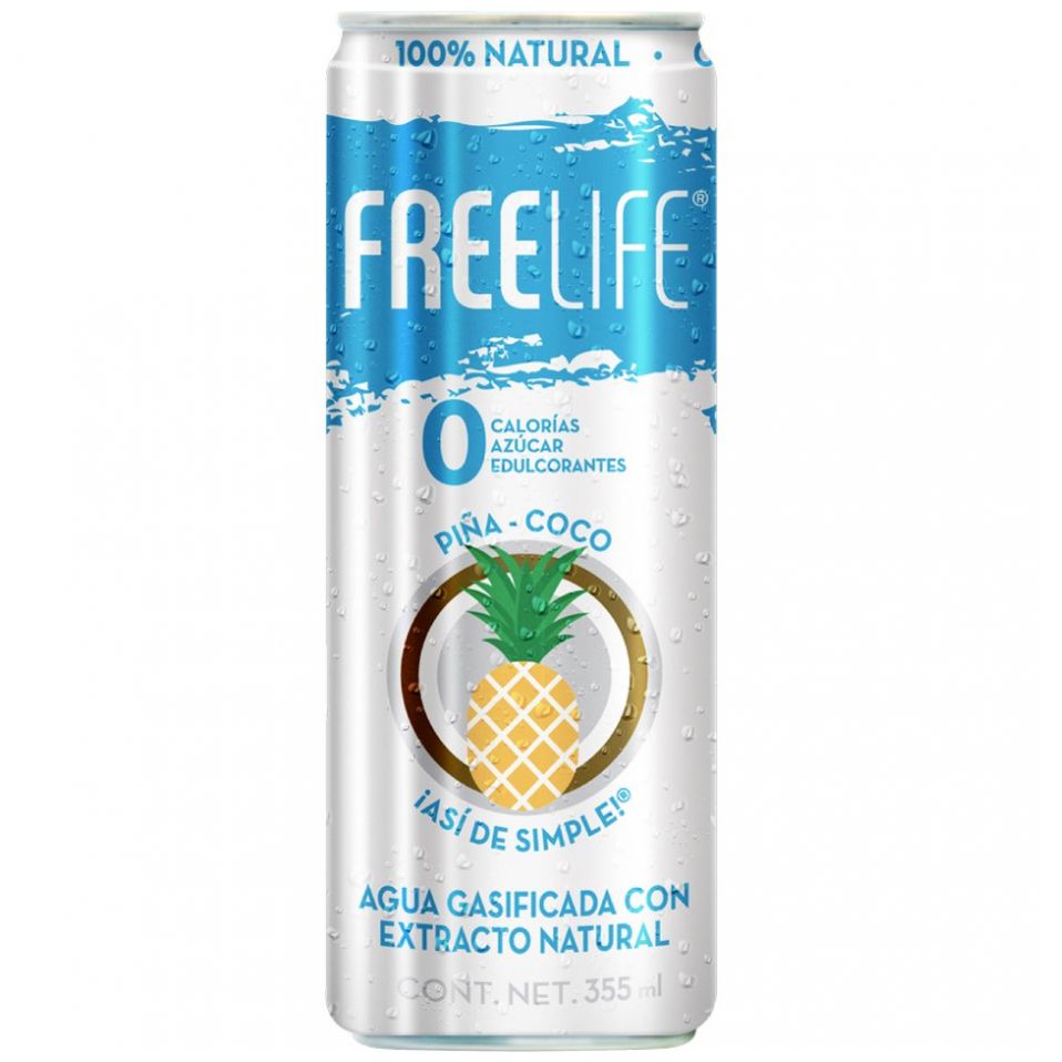 Agua Gasificada con Extracto de Piña Coco