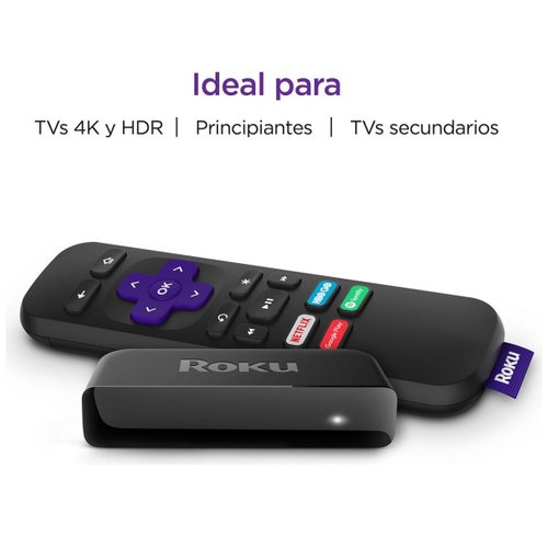 Roku Premiere - Dispositivo de Streaming Hd/ 4K/hdr, Control Remoto Simple y Cable Hdmi Premium