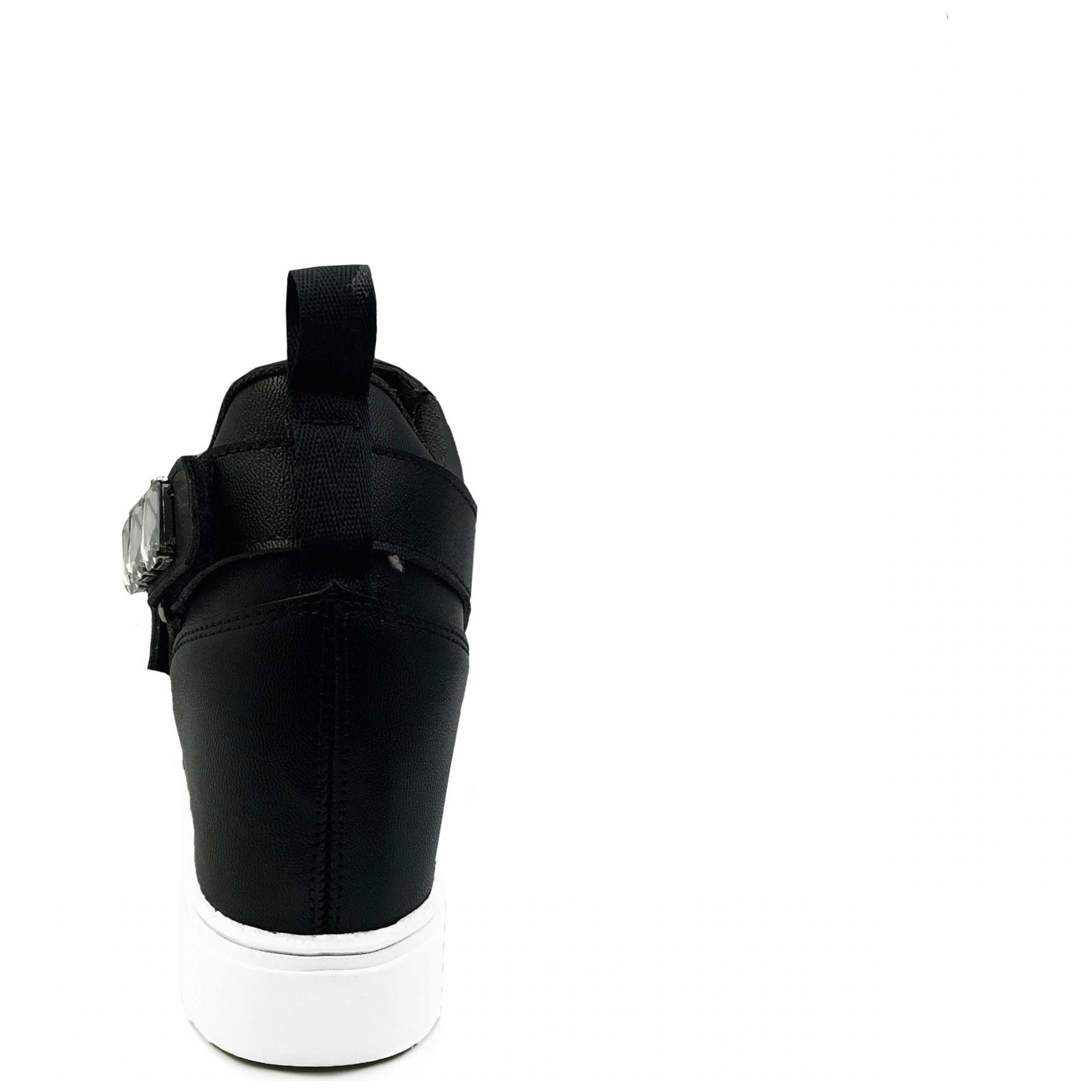 Tenis con Cuña Y Aplicaciones Negro Philantrophy