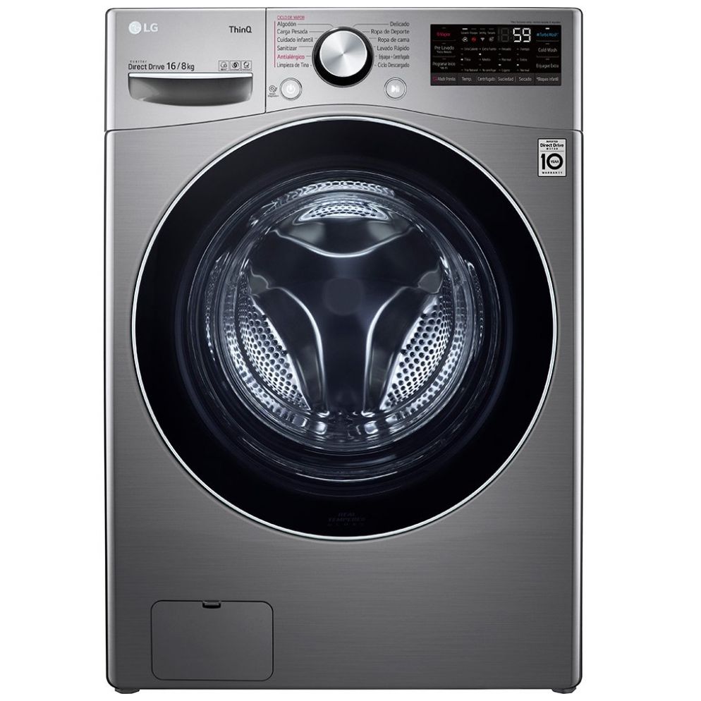 Lavasecadora Lg Carga Frontal 16Kg Wd16Sg2S6 Silver