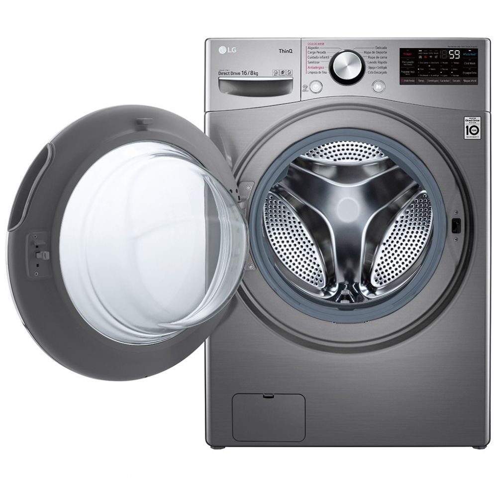 Lavasecadora Lg Carga Frontal 16Kg Wd16Sg2S6 Silver