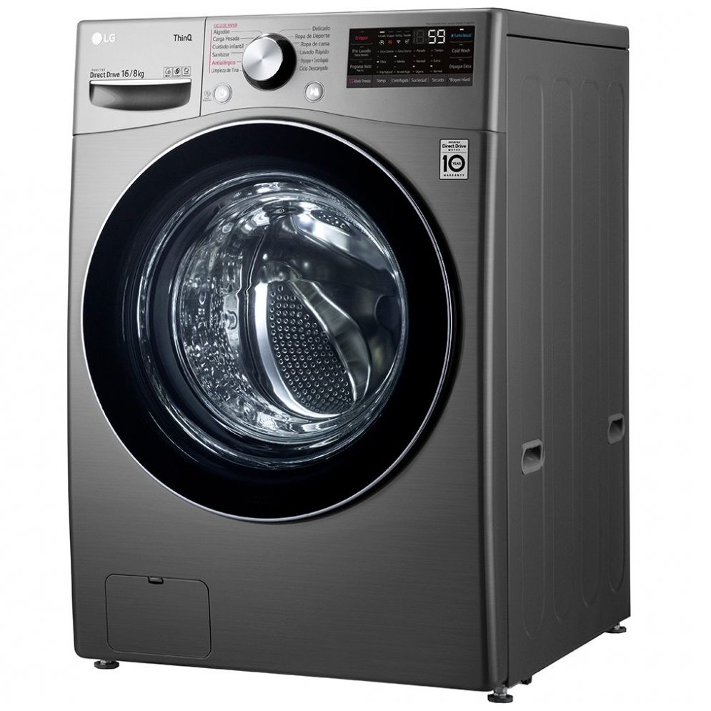 Lavasecadora Lg Carga Frontal 16Kg Wd16Sg2S6 Silver