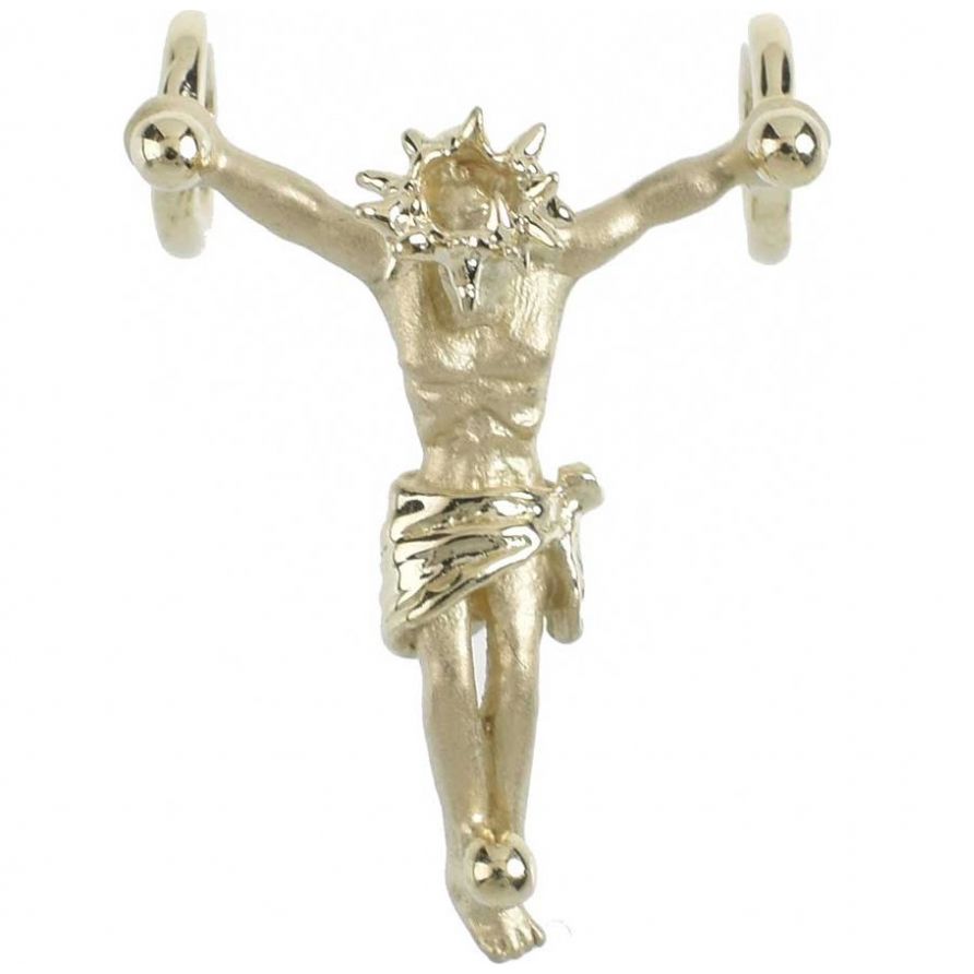 Dije Cristo Olímpico Oro Amarillo de 14K Doble o