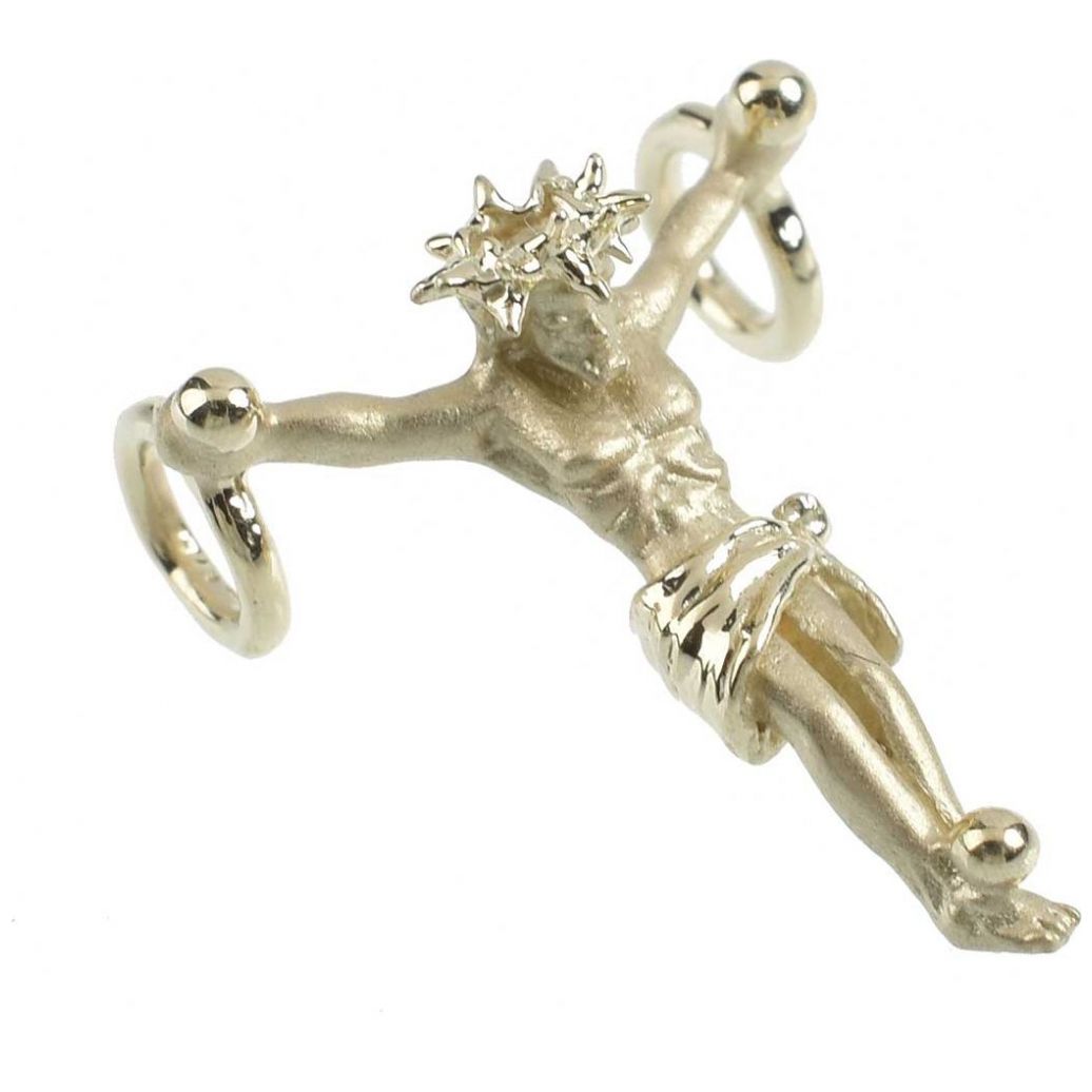 Dije Cristo Olímpico Oro Amarillo de 14K Doble o