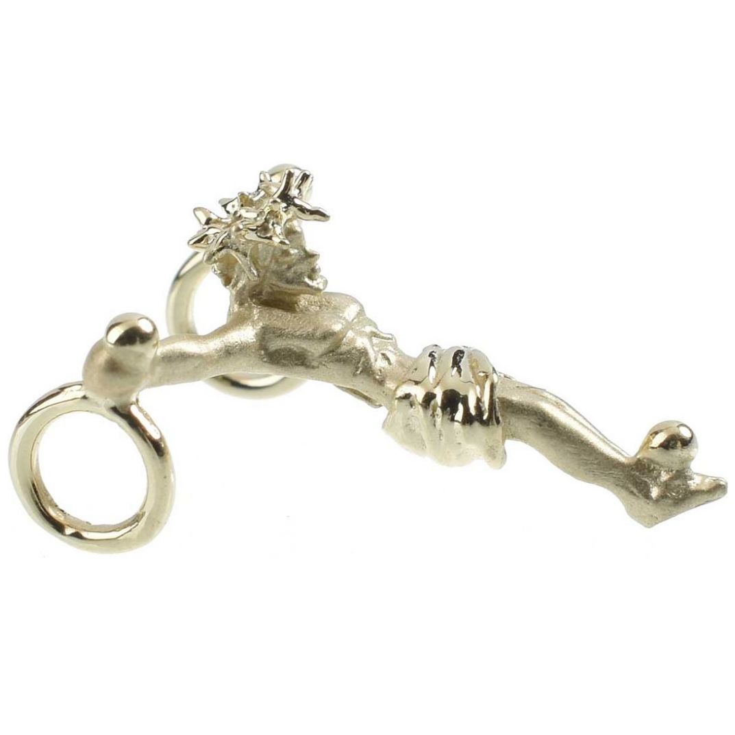 Dije Cristo Olímpico Oro Amarillo de 14K Doble o