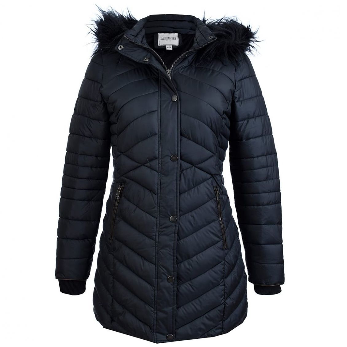 Chamarra Negra Con Gorro De Peluche Chamarra Gorro Peluche