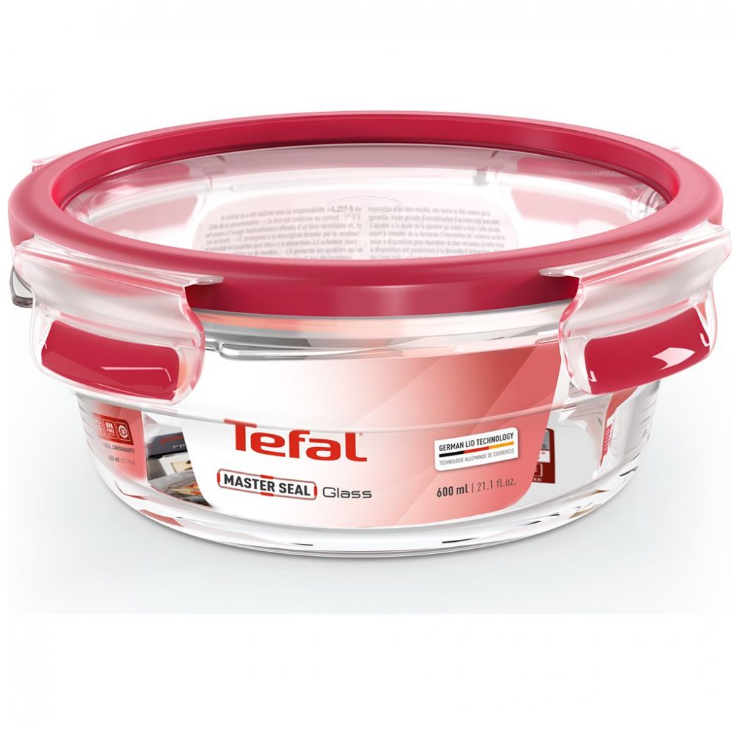 Contentenedor Master Seal .600 Ml Glass Red T-Fal