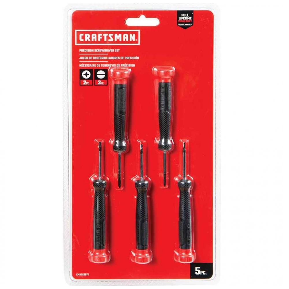 Juego de 5 Desarmadores de Precisión Bimaterial Cmht65074 Craftsman
