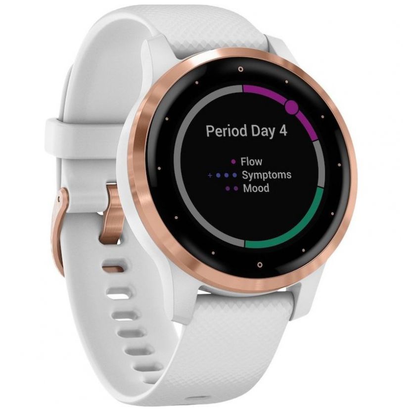 Rose Gold Garmin 4s Blanco Vivoactive GPSスマートウォッチ ガーミン