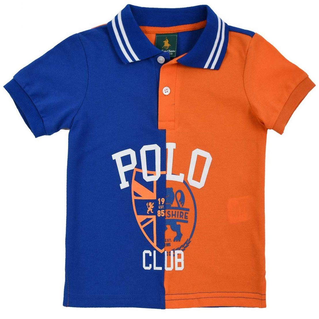 Polo Manga Corta Combinada en Pique Royal Polo Club Pbo155