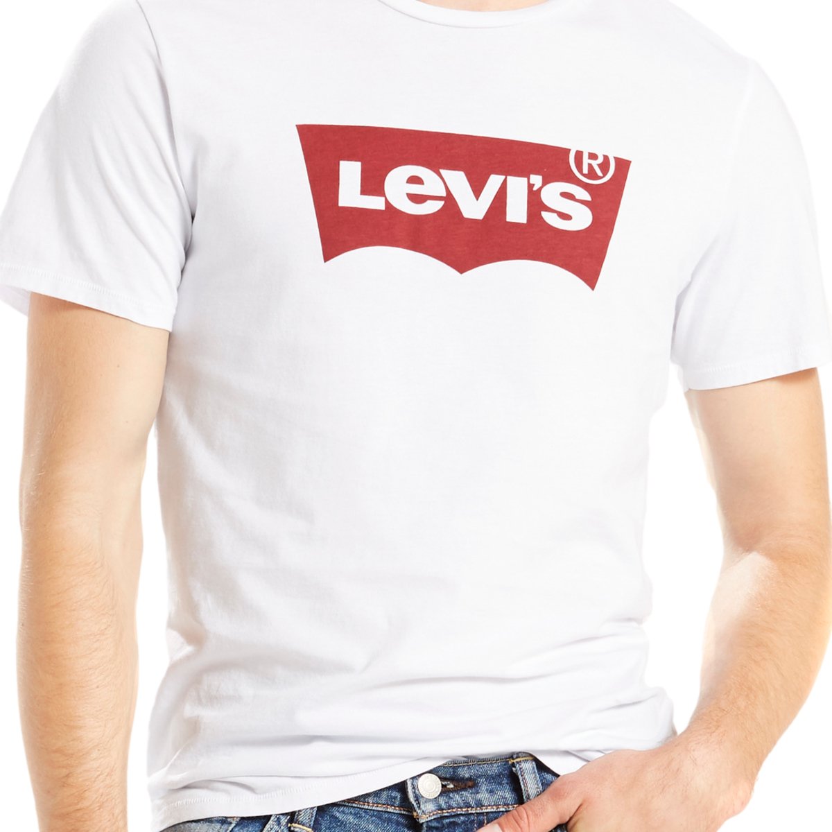 Playera blanca best sale levis hombre