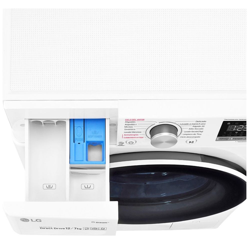 Lavasecadora Lg Carga Frontal 12Kg Wd12Wvc4S6 Blanca