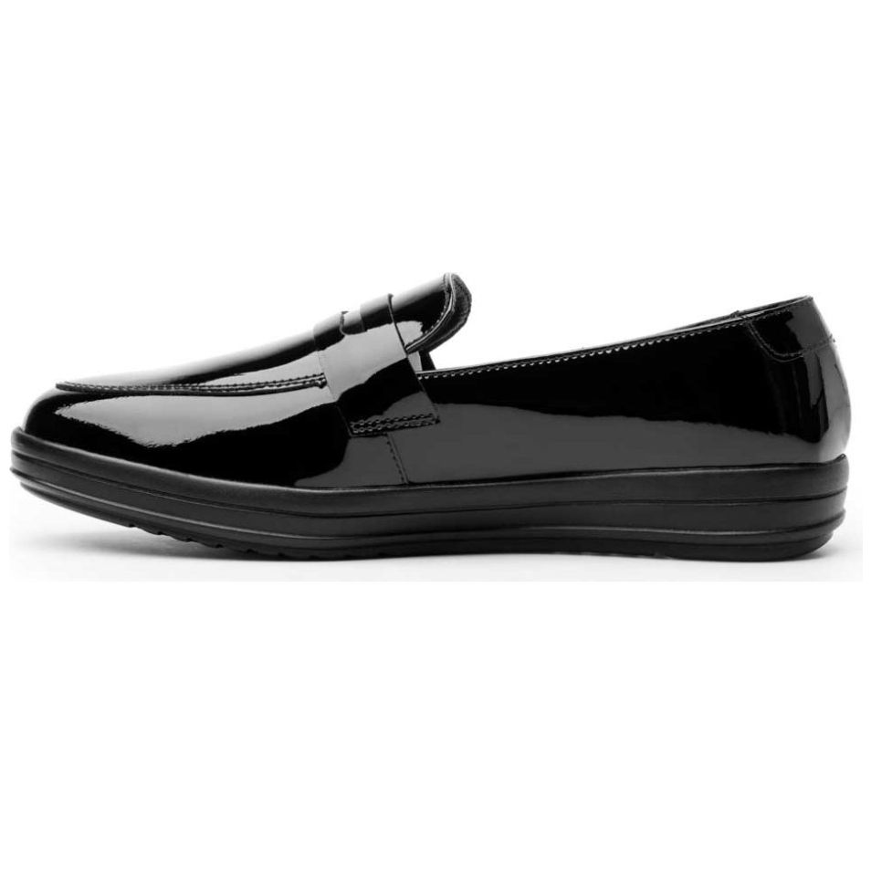 Mocasín Negro para Mujer con Cinta Flexi