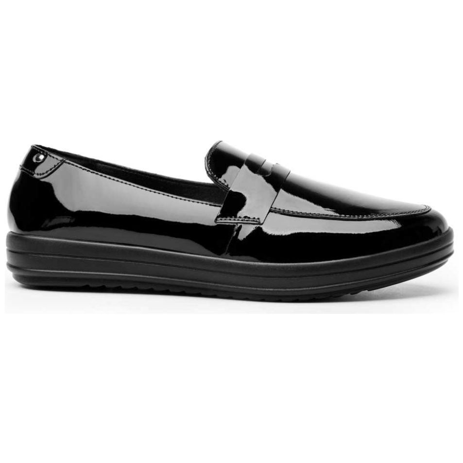 Mocasín Negro para Mujer con Cinta Flexi