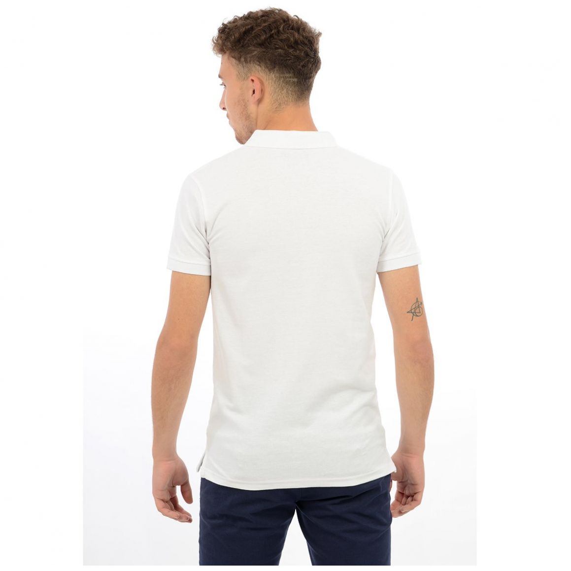 Playera Polo Pique Lisa Modelo Elo 1210601 B Jabato para Hombre