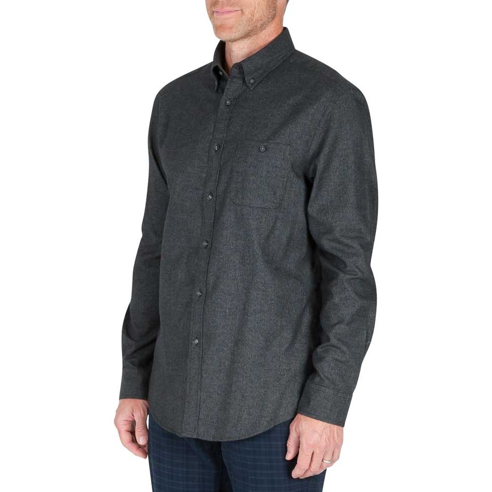 Camisa Manga Larga Mini Cuad Dos Tonos de Fran Cuello Abot para Hombre