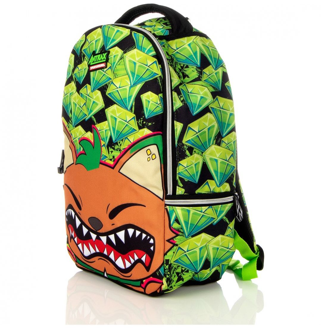 Mochila Antrax Gato para Primaria Verde Atmpacks