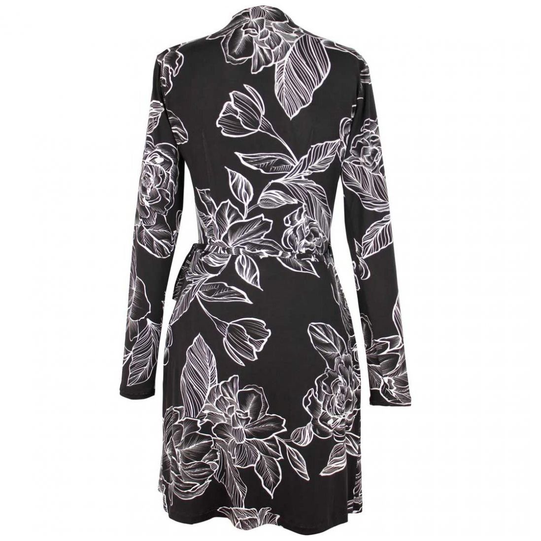 Vestido Cuello Cruzado en V Diseño Estampado Floral Just By Basel para Dama Petite