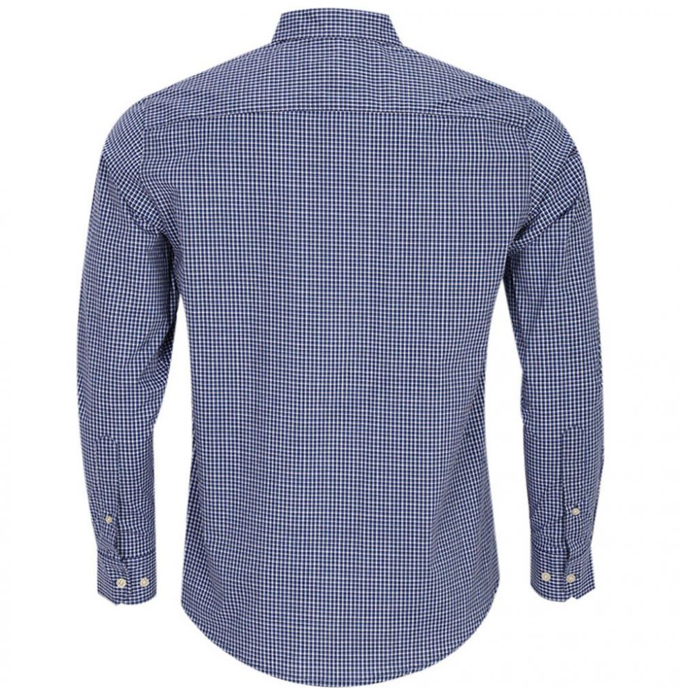 Camisa Manga Larga Cas Cuadro Strech Azul Rcb Polo Club P11122 para Hombre