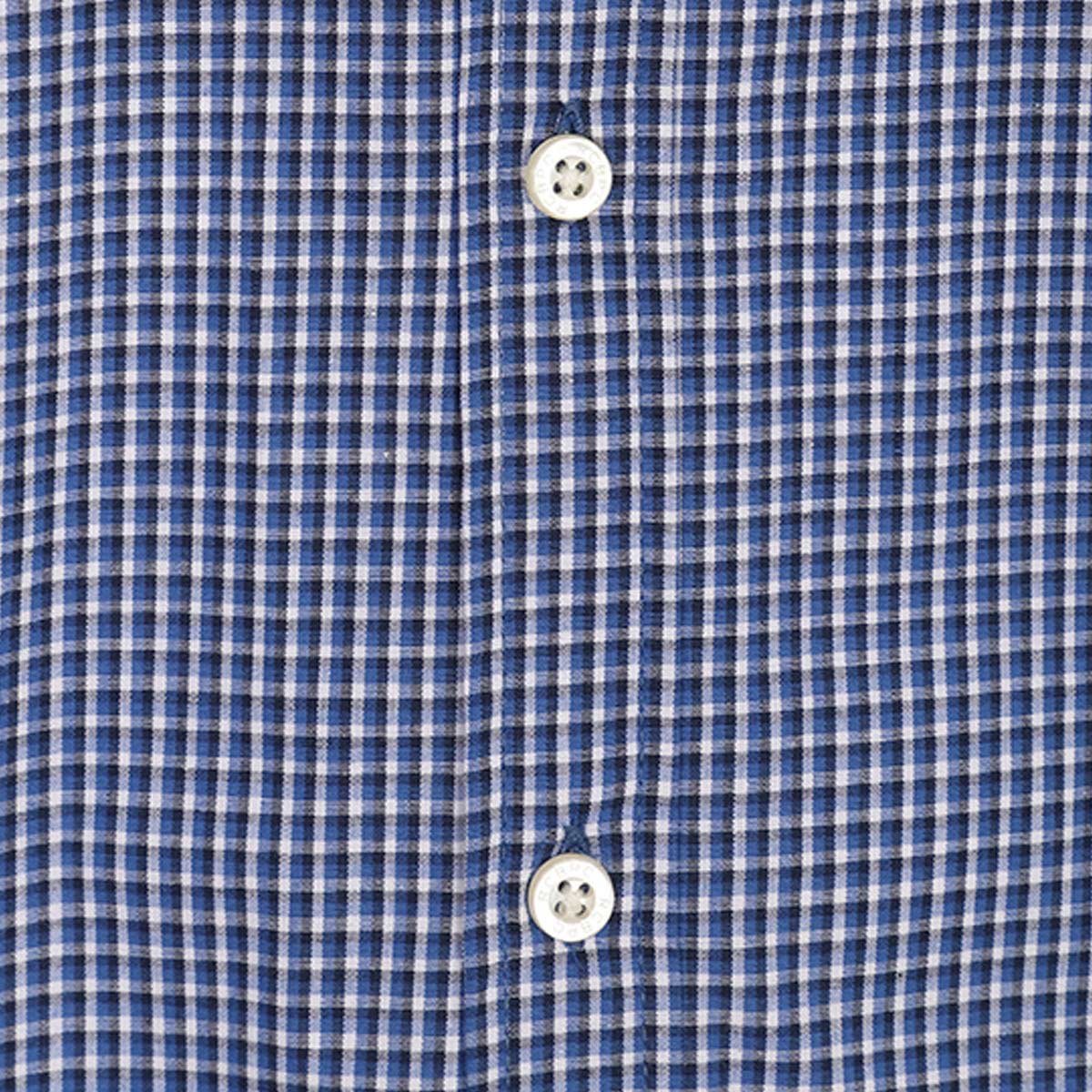 Camisa Manga Larga Cas Cuadro Strech Azul Rcb Polo Club P11122 para Hombre