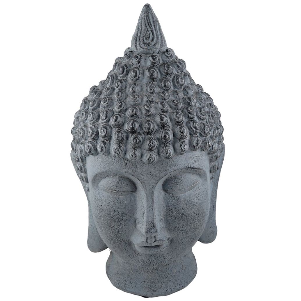 Home Nature Cabeza Decorativa de Buda Color Gris