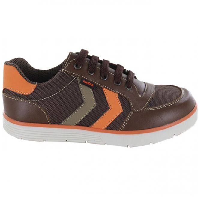 Tenis con Agujeta 18-23 Café Claro Audaz para Niño