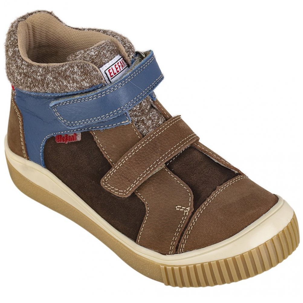 Botín Bullón Textil Velcros 14-17 Café Capuchino Elefante