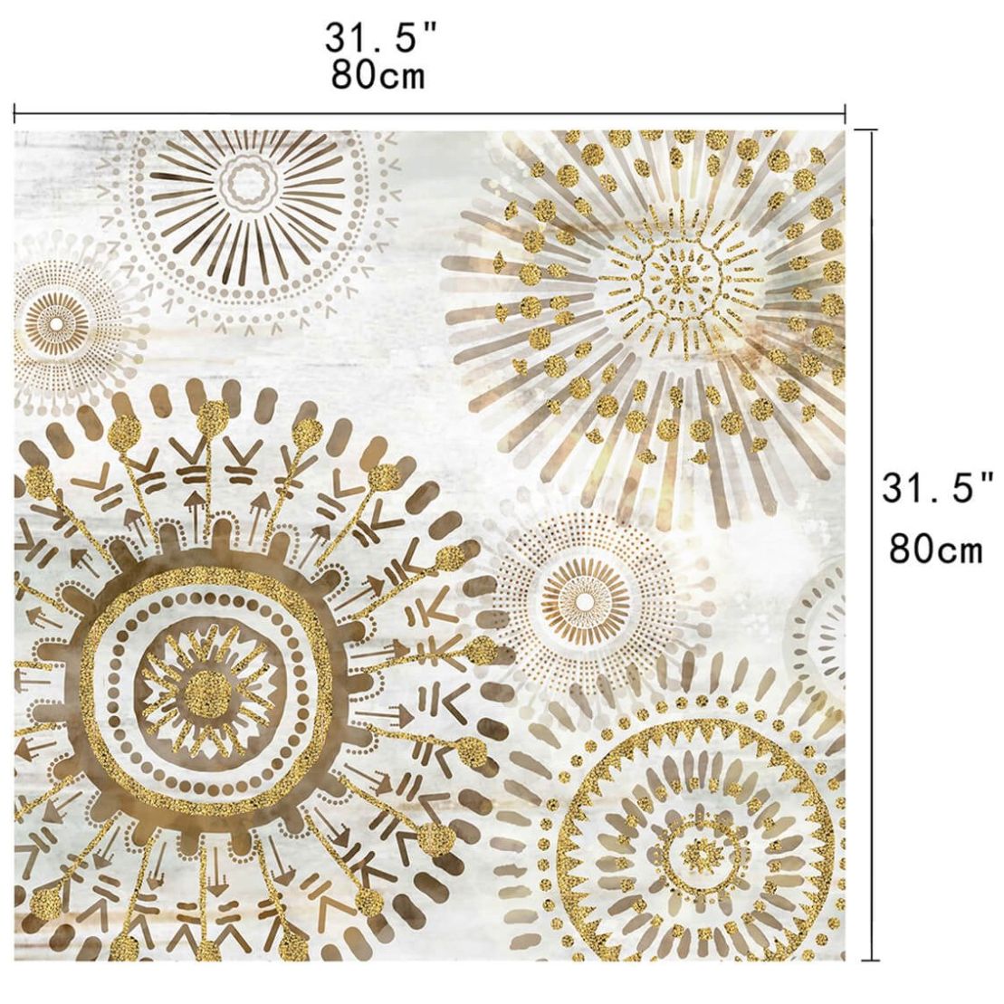 Canvas Circulo Dorado 80X80Cm Sears México