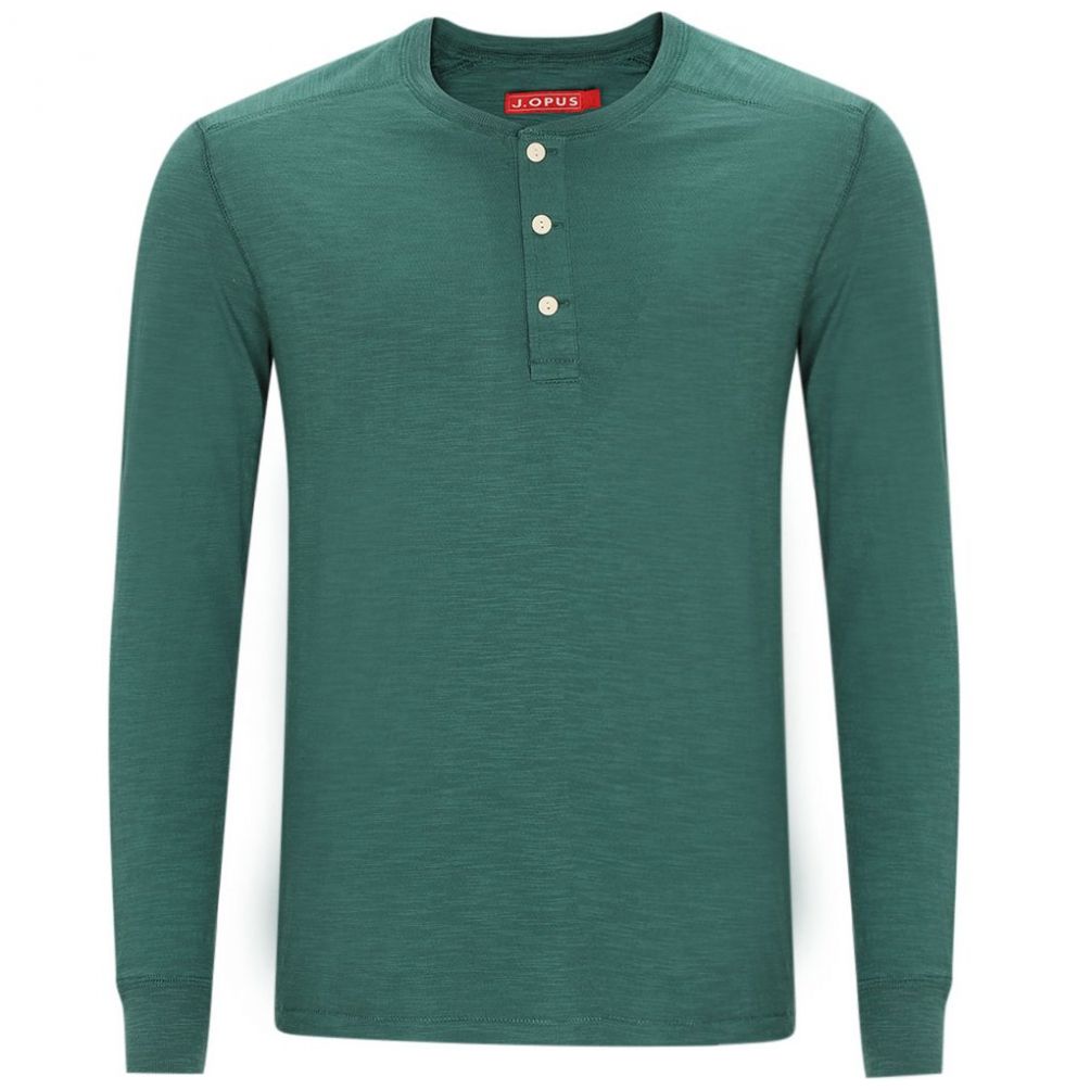 Playera Manga Larga Cuello Henley Jopus Op221Sp5032V para Hombre